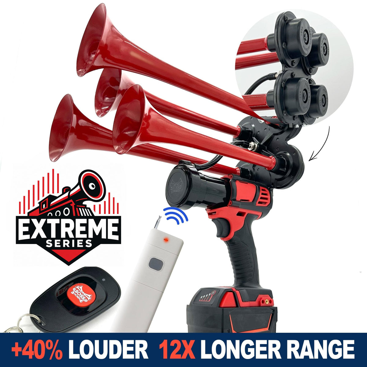 Extreme Series Train Horn for Milwaukee® 18v Battery - BossHorn