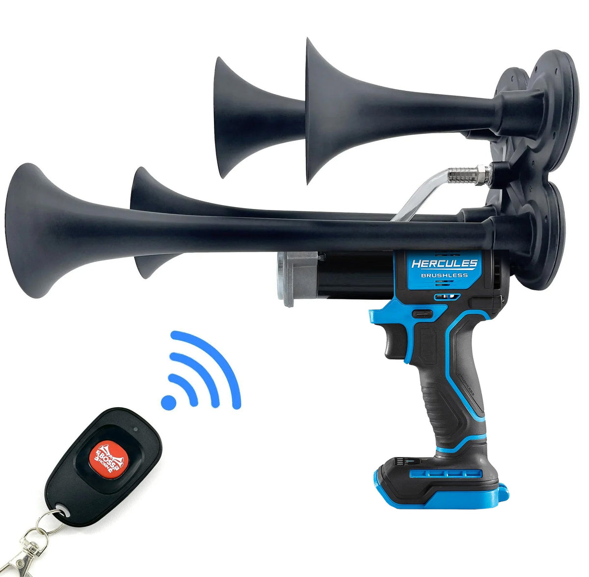 Hercules Train Horn Gun: Quad Impact Air Horn - BossHorn