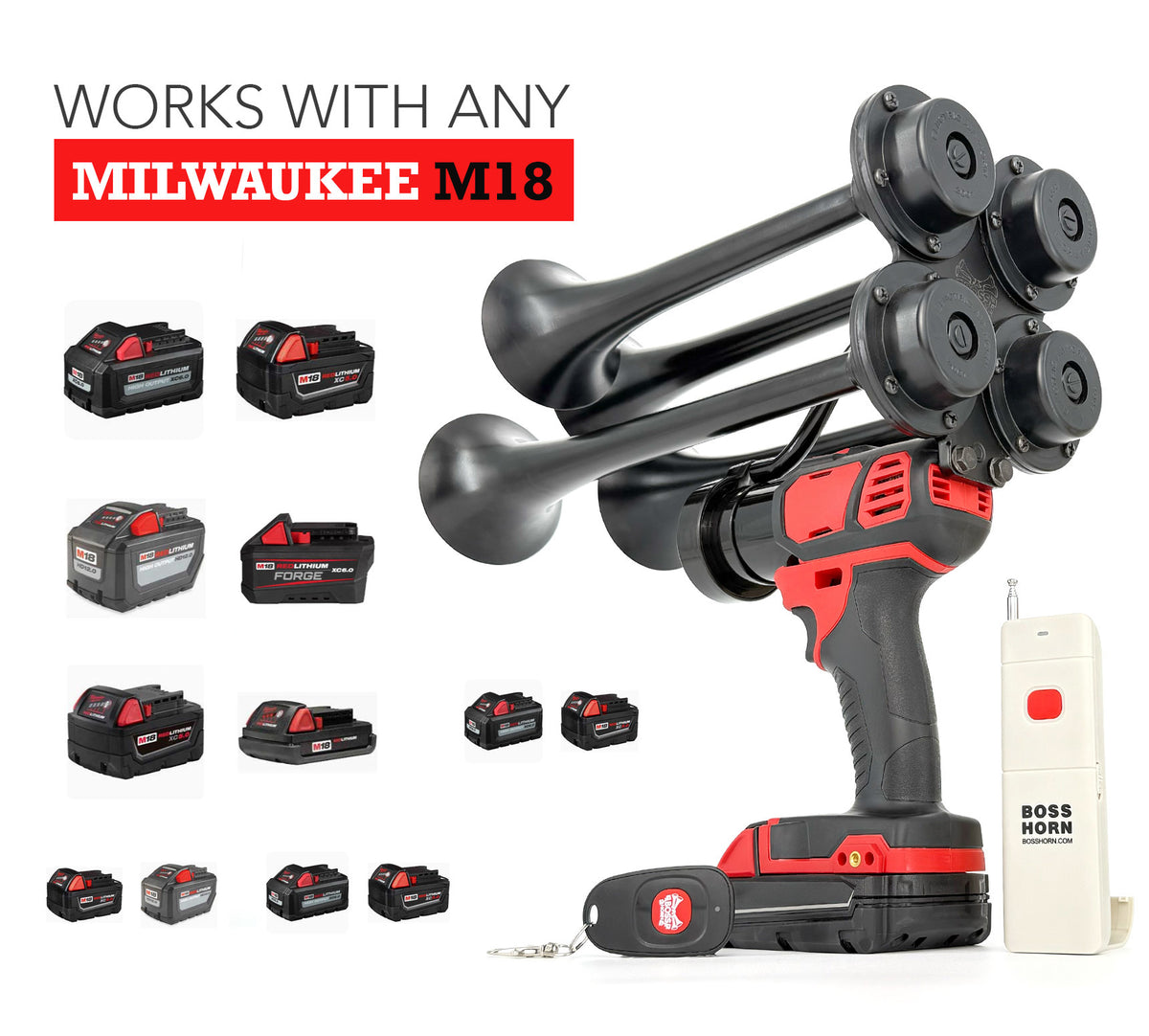 Extreme Series Train Horn for Milwaukee® 18v Battery