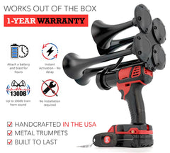 Quad Train Horn for Milwaukee® 18v Battery - BossHorn