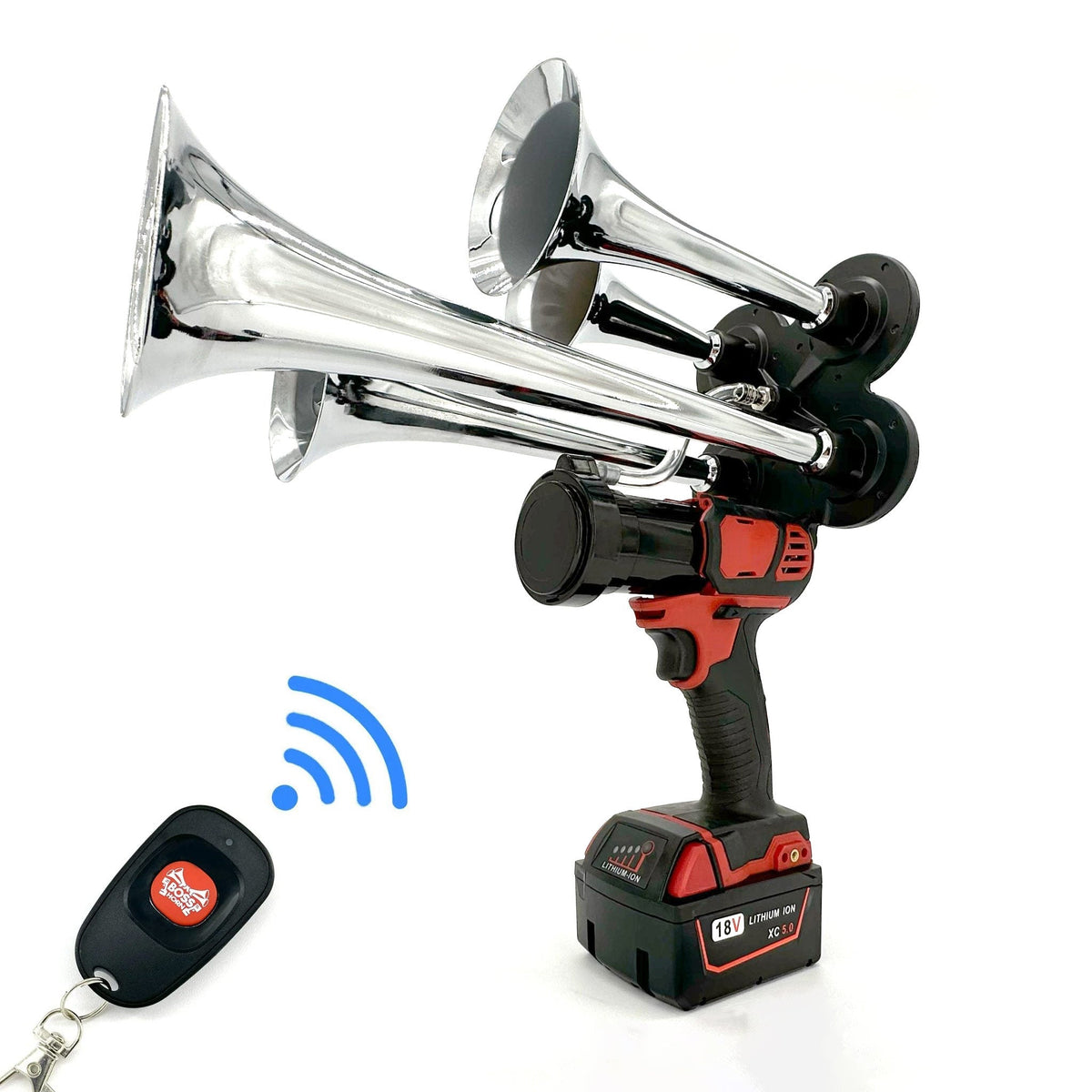 Quad Train Horn for Milwaukee® 18v Battery - BossHorn