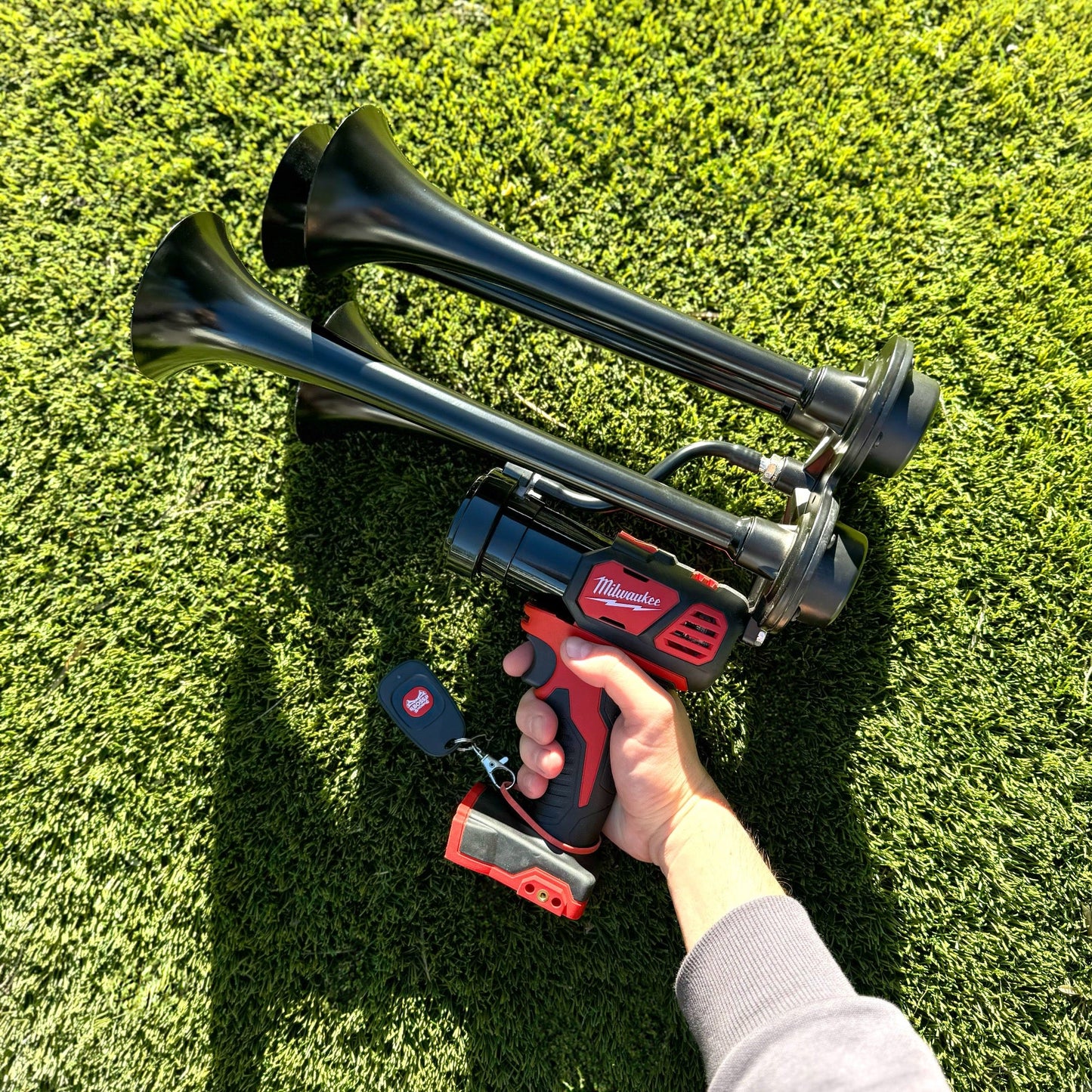 Premium Milwaukee Train Horn Gun with Remote Control - BossHorn