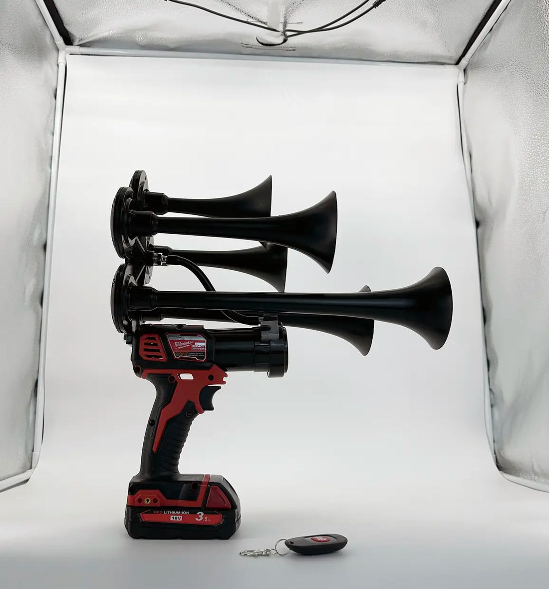 air horn with drill