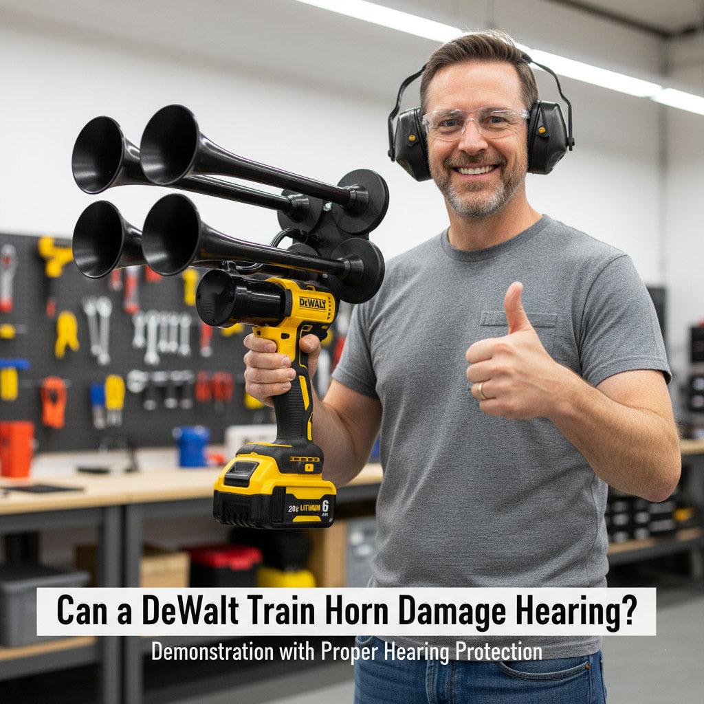 Can a DeWalt Train Horn Damage Hearing?