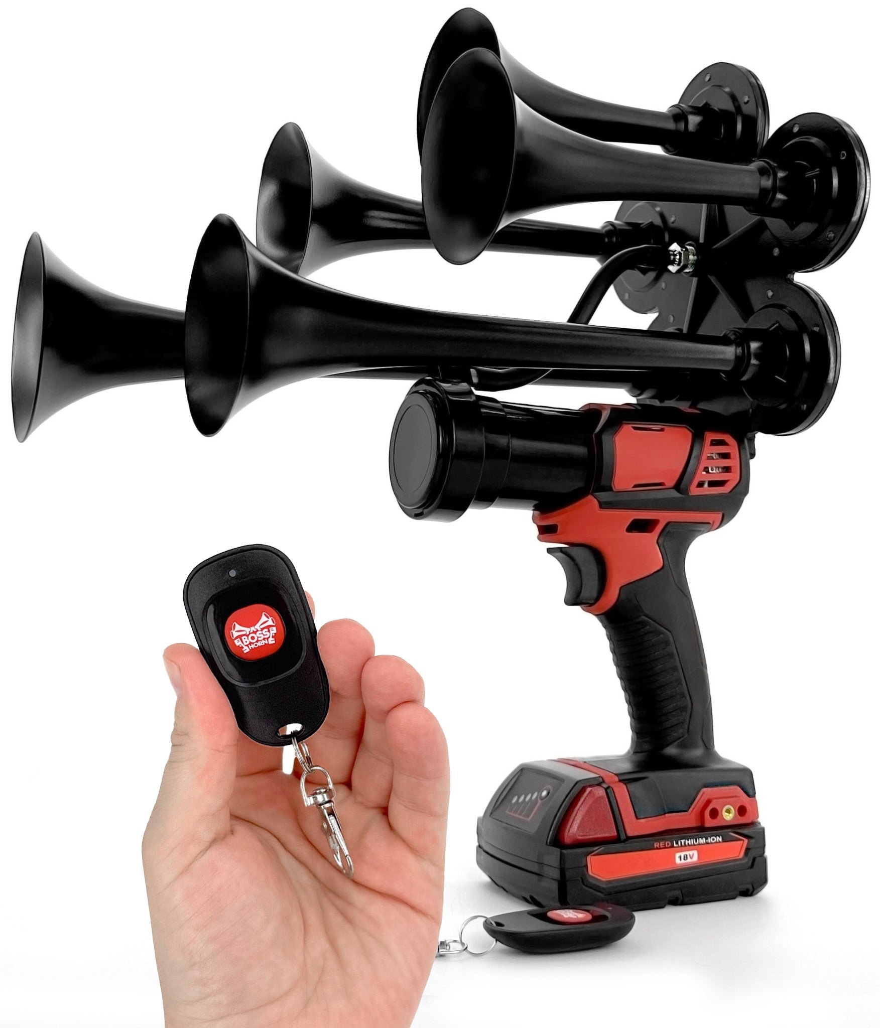 5-Trumpet Train Horn for Milwaukee® 18v Battery | BossHorn