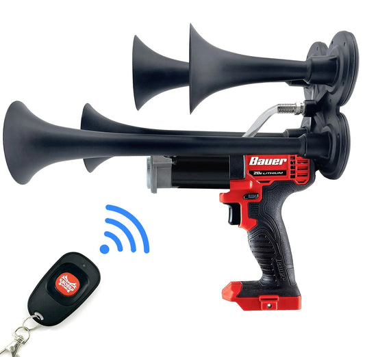 Impact Drill Train Horns - Portable Air Horn Guns with Remote