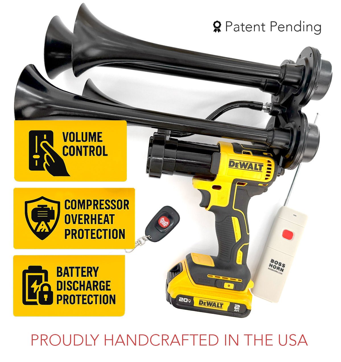 DeWalt Train Horn 20v - Extreme Series - BossHorn