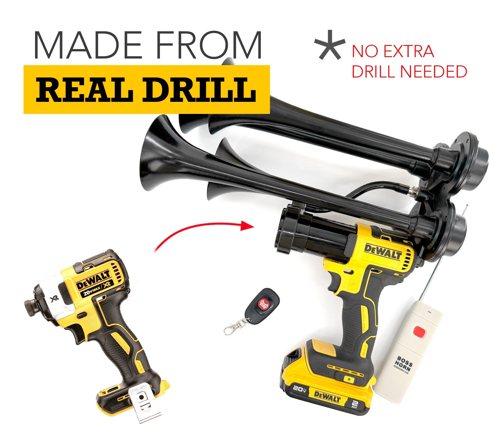 DeWalt Train Horn 20v - Extreme Series - BossHorn
