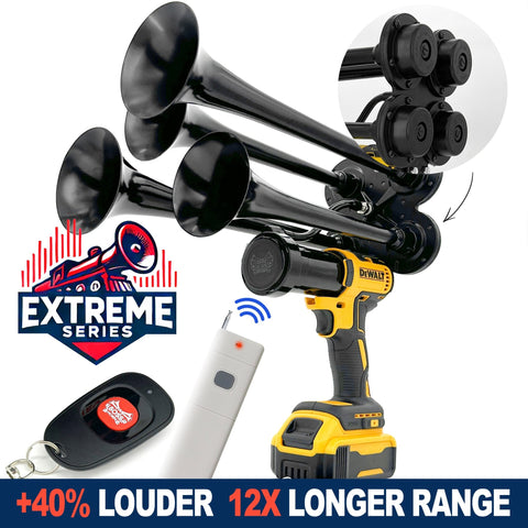 DeWalt Train Horn 20v - Extreme Series -  trumpets on white background