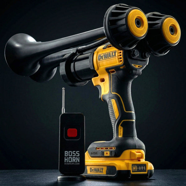 Dual Train Horn for DeWalt® 20v Battery (New 2026 Model) - BossHorn