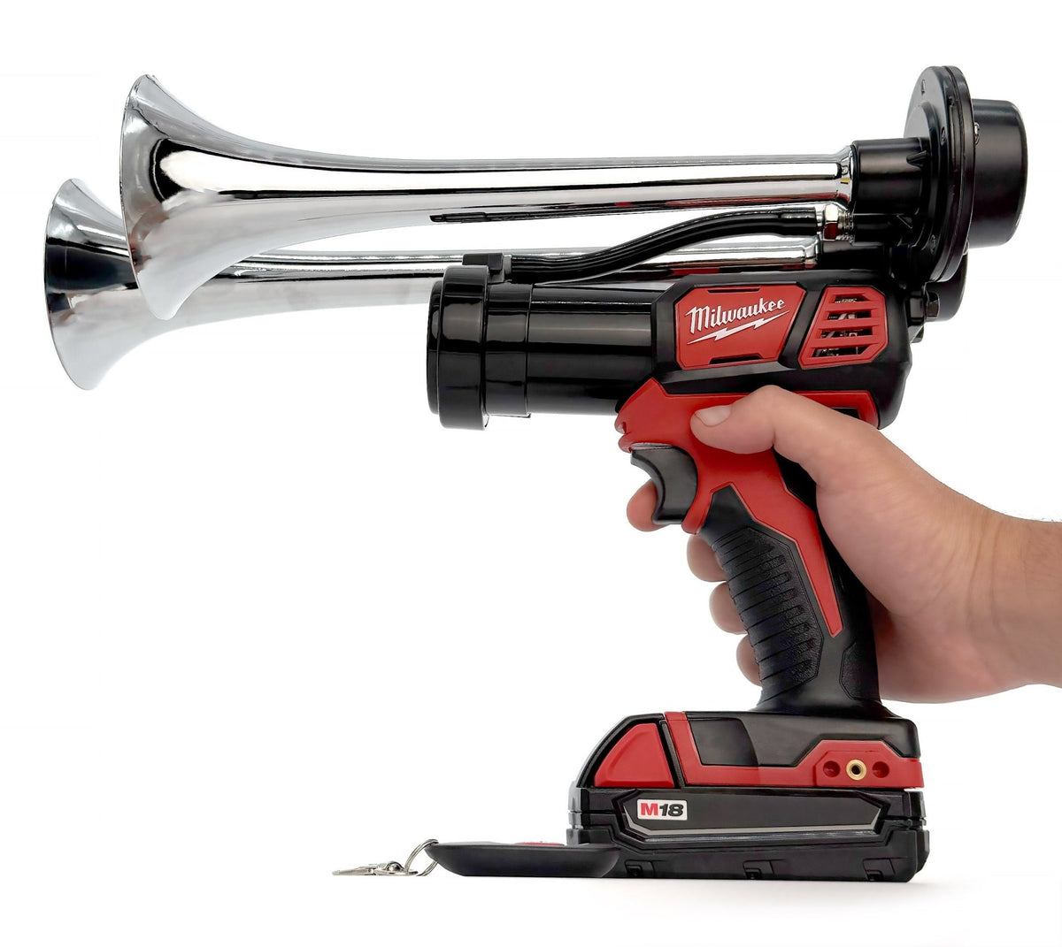 Milwaukee Train Horn M18 - Dual Drill Horn - BossHorn