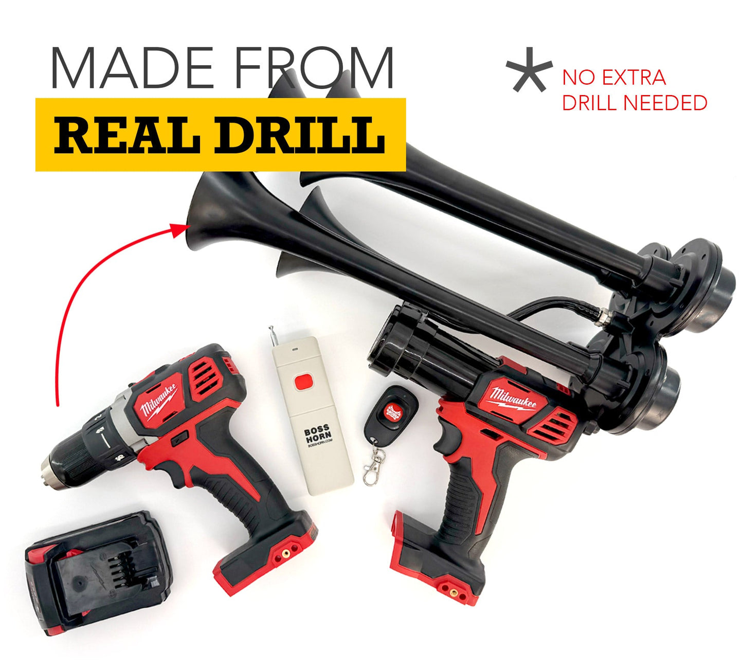 Milwaukee Train Horn M18 - Extreme Series - BossHorn