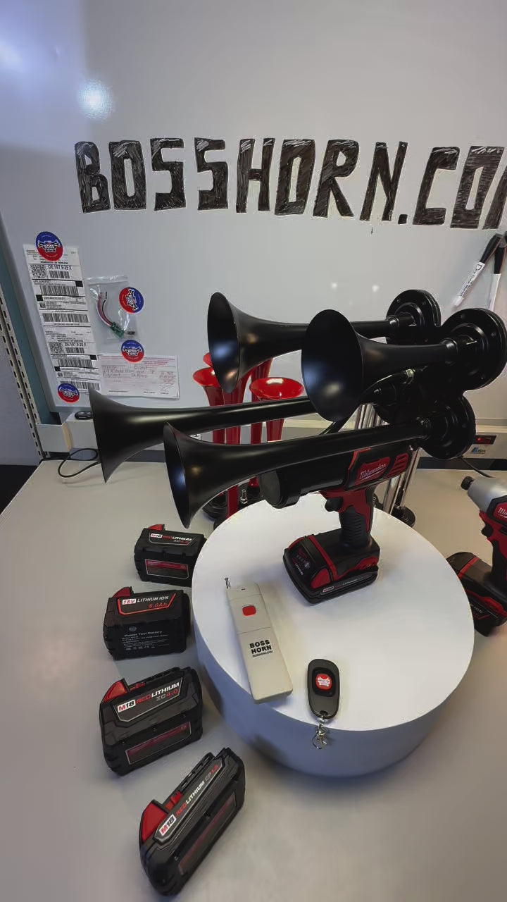 Quad Train Horn for Milwaukee® 18v Battery