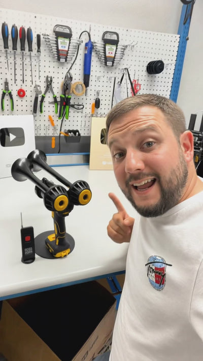 Dual Train Horn for DeWalt® 20v Battery (New 2026 Model)