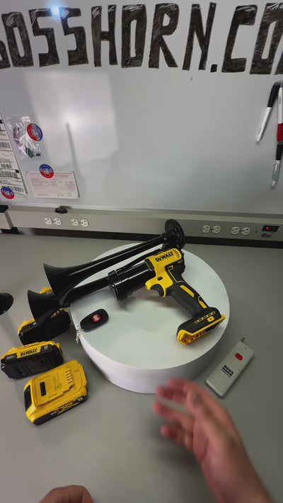 quick review of dewalt dual train horn and bold sound demonstration