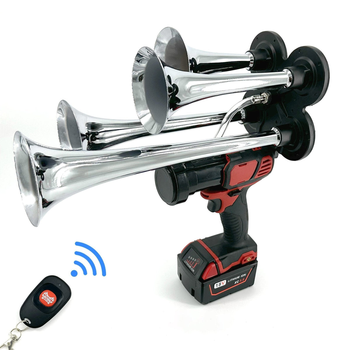 Quad Train Horn for Milwaukee® 18v Battery - BossHorn