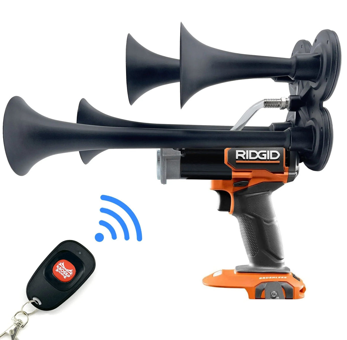 Ridgid Impact Train Horn: Quad Air Horn - BossHorn