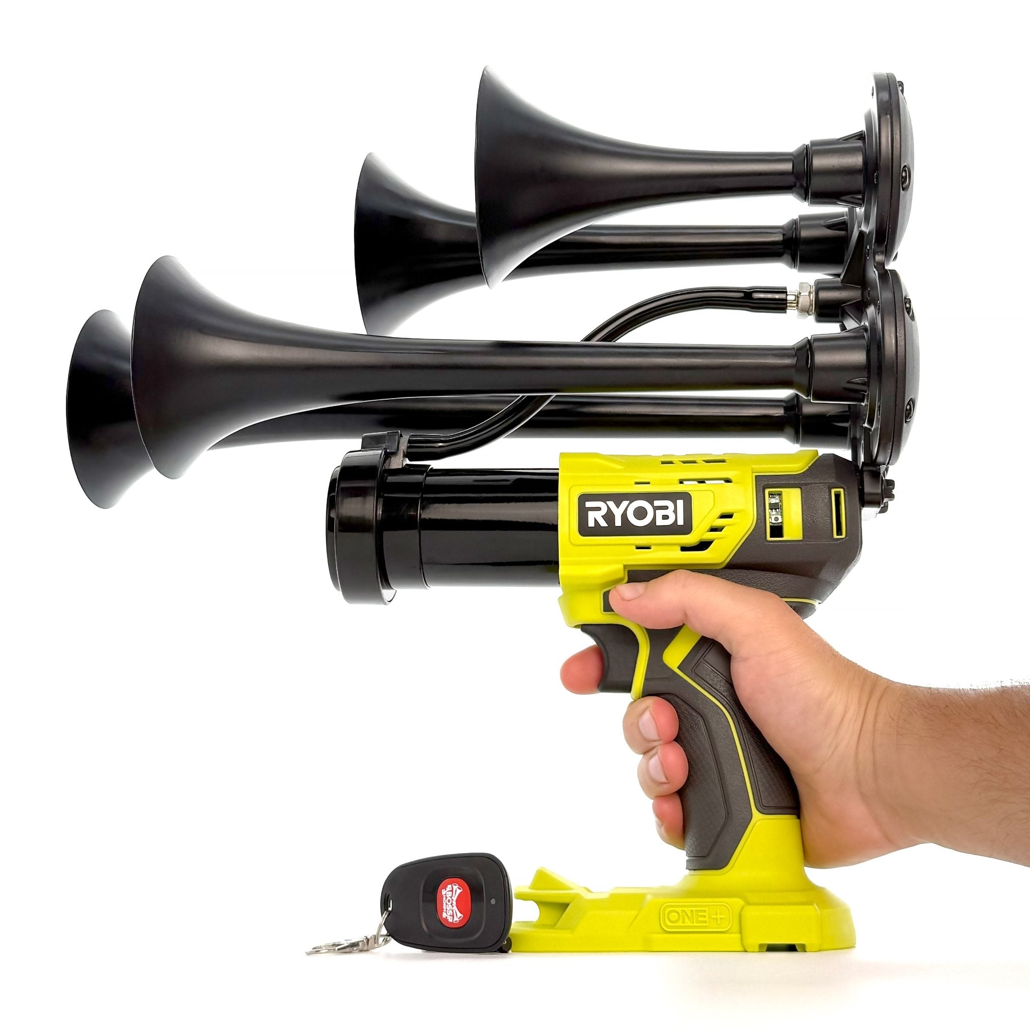 ホーンビー HORNBY　ライブスチーム用電源アンプ・コントローラー　OO HO Ryobi Train Horn 18v - 4 trumpets with Remote