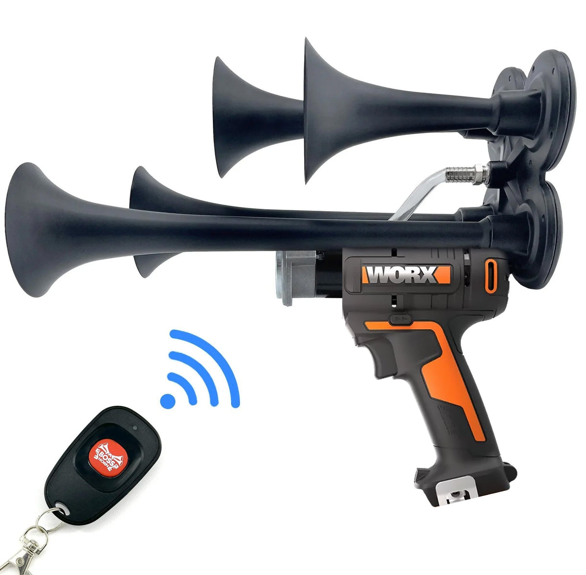 Worx Train Horn: Quad Air Horn - BossHorn