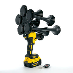 DeWalt Train Horn Gun with 5 Trumpets and Remote - BossHorn