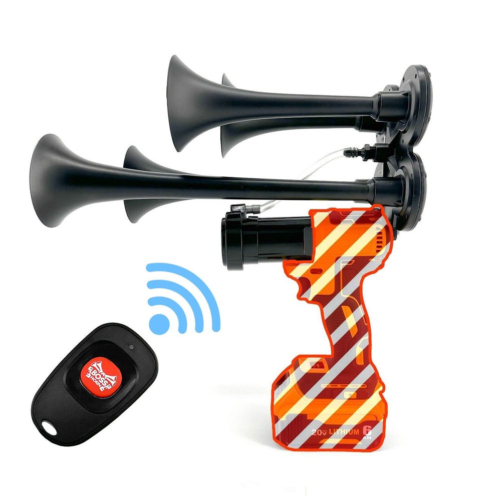 DIY Train Horn Gun Kit with Remote (Universal) - up to 150db - BossHorn