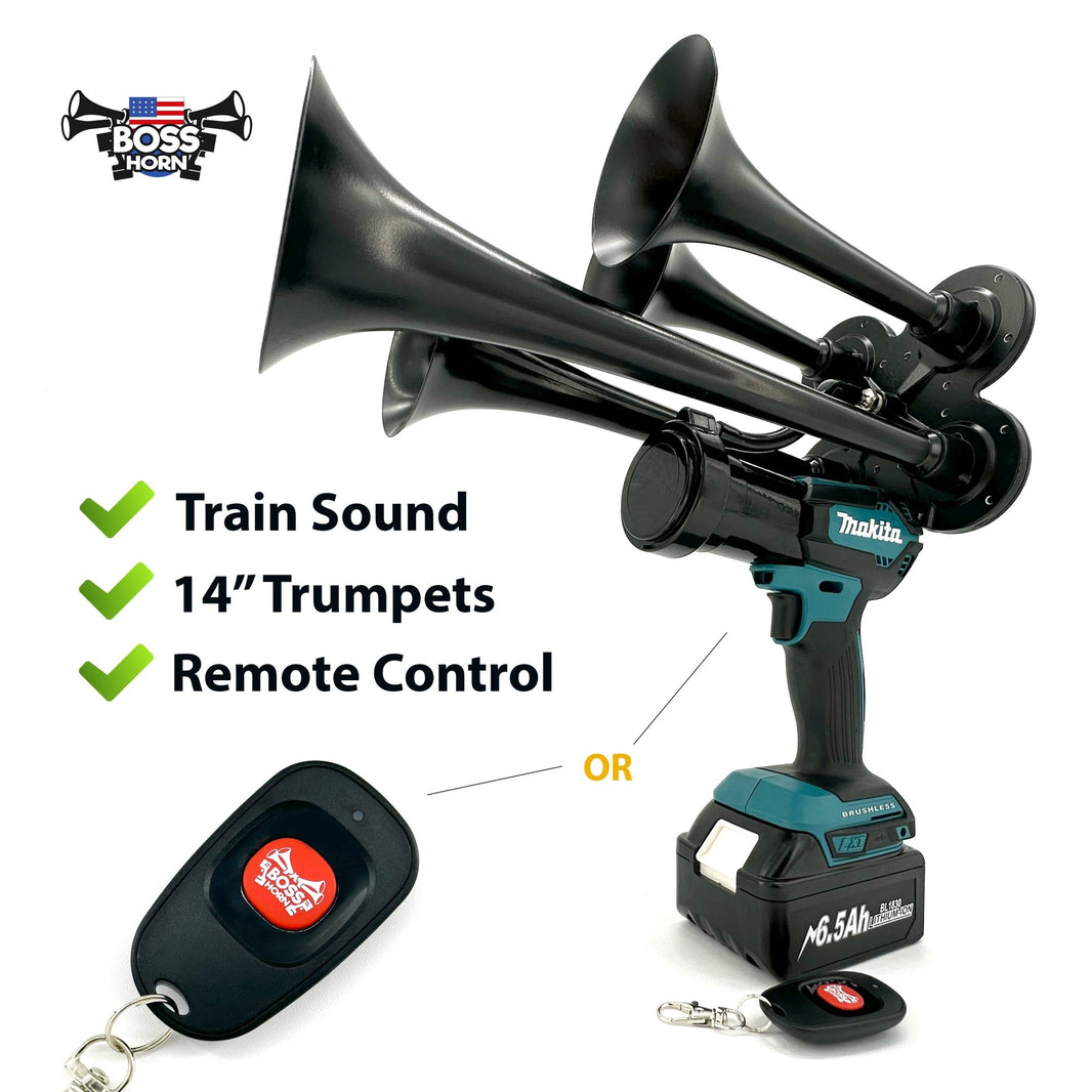 Quad Train Horns with Remote Control